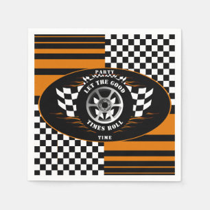 Checkered Flag Sports Car Racing Birthday Party   Napkins