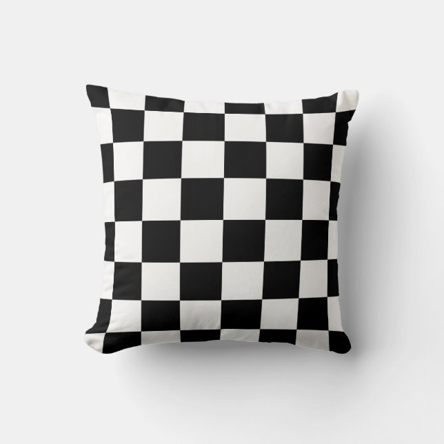 Checkered Flag Throw Pillow (Front)