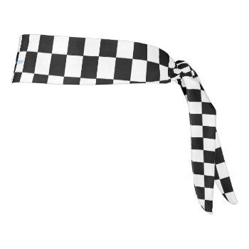 Checkered Flag Tie Headband by Luzesky at Zazzle