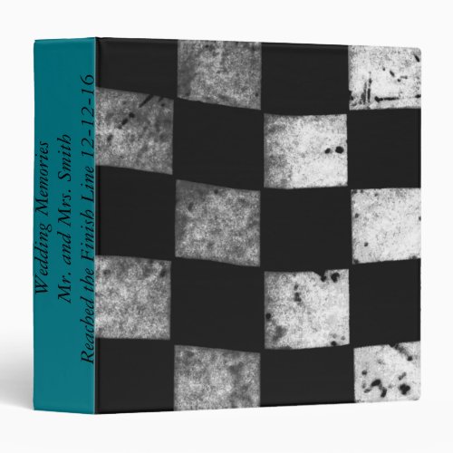 Checkered Flag Wedding Memories Binder