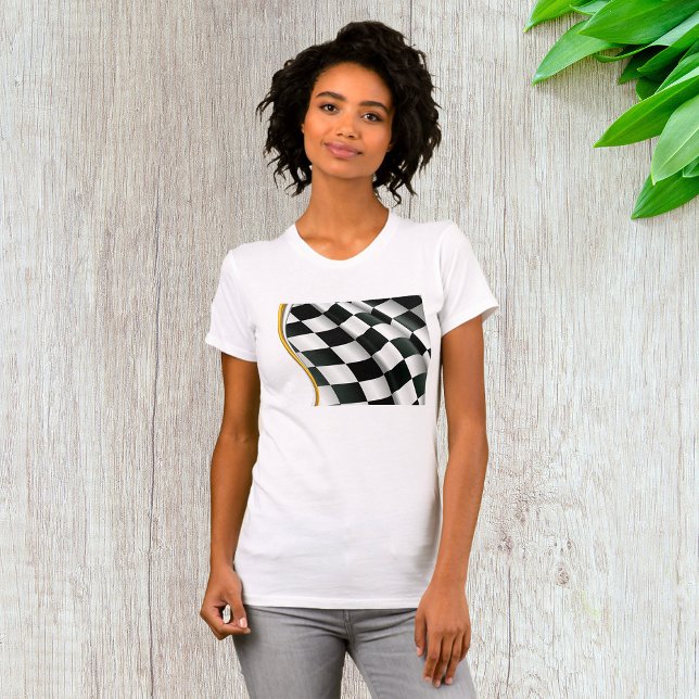 Checkered Flag Womens T-Shirt (Creator Uploaded)