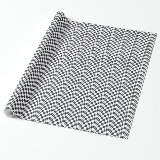 Checkered Flag Wrapping Paper (Unrolled)