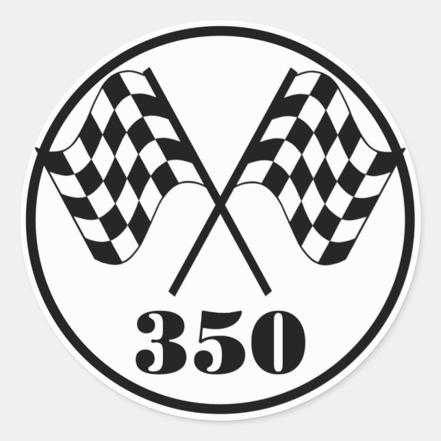   Checkered Flags Classic Round Sticker (Front)
