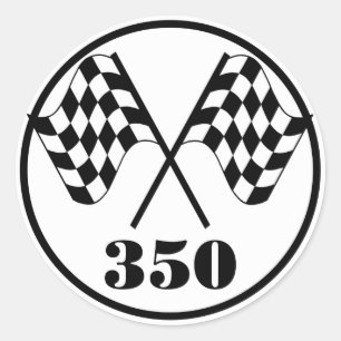 Checkered Flags Classic Round Sticker