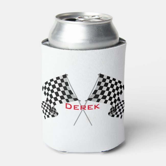 Checkered Flags Design Can Cooler