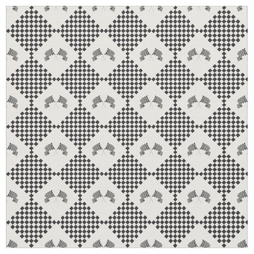 Checkered Flags Design Fabric