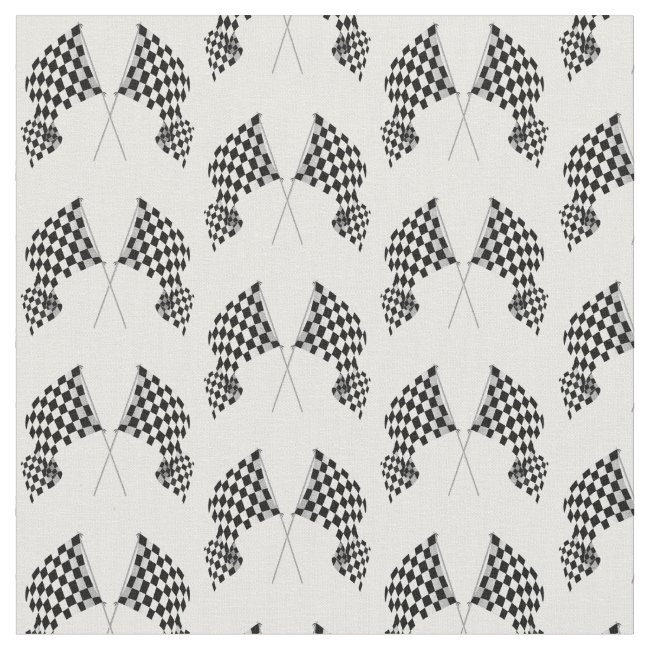 Checkered Flags Design Fabric