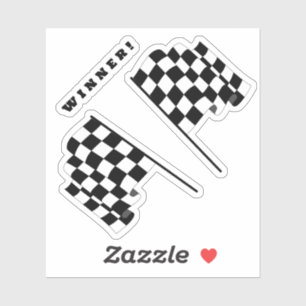 Checkered Flags Sports Sticker