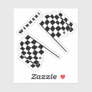 Checkered Flags Sports Sticker