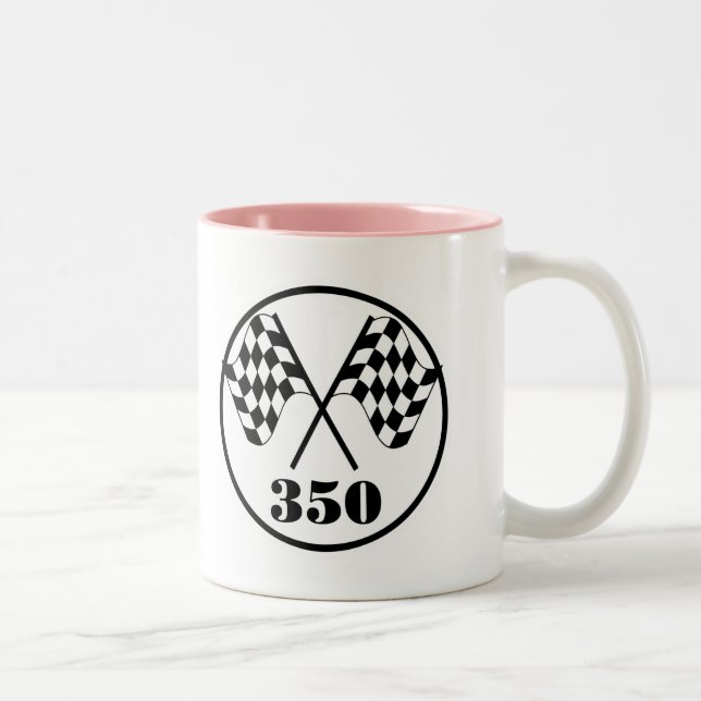   Checkered Flags Two-Tone Coffee Mug (Right)