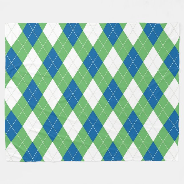 Checkered Fleece Blanket (Front (Horizontal))