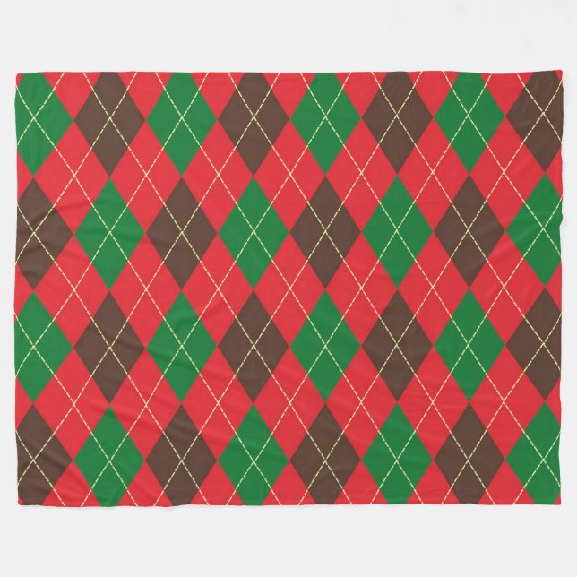 Checkered Fleece Blanket (Front (Horizontal))