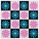 Checkered Floral Abstract Fabric