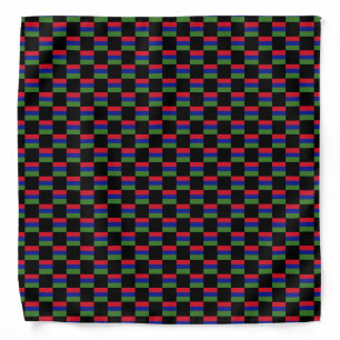 Checkered Gambia Flag Pattern Bandana
