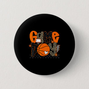 Checkered Game Day Basketball Srts Lover Men Women Button