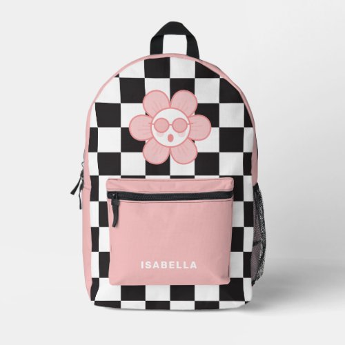 Checkered Girl School Backpack