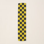 Checkered Gold and Black Scarf<br><div class="desc">Abstract digital art of gold and black squares in a checkered formation.</div>