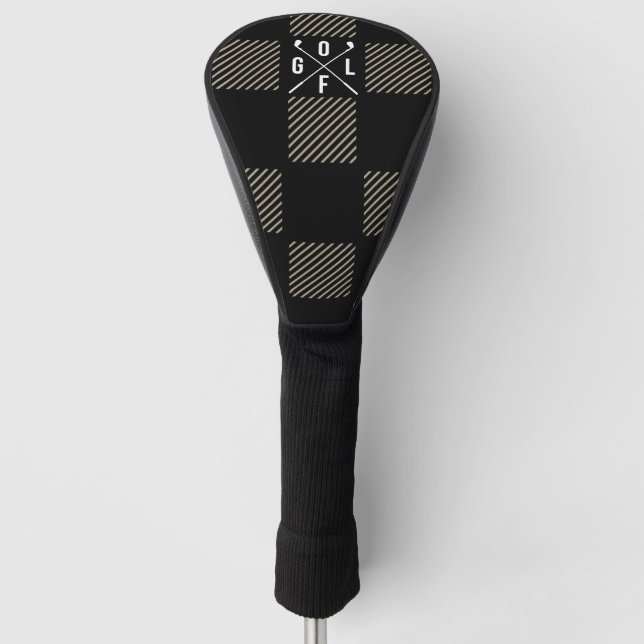 Checkered  golf head cover (Front)
