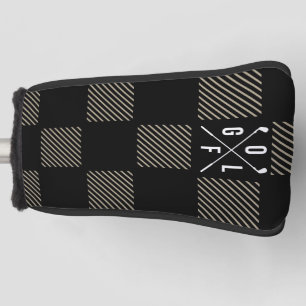 Checkered  golf head cover