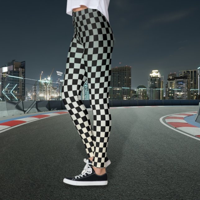 Checkered Gray and White Sunset Leggings (Creator Uploaded)