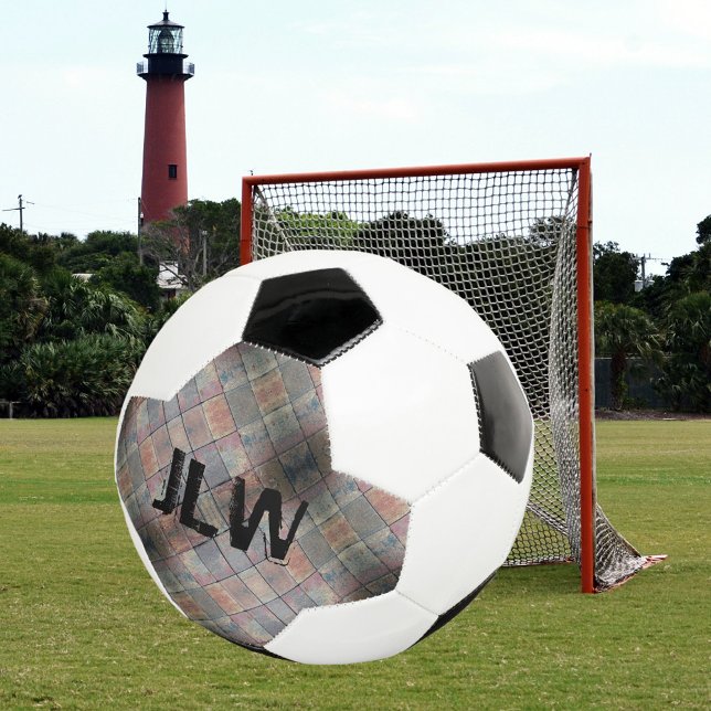 Checkered Gray Brick Soccer Ball (Creator Uploaded)