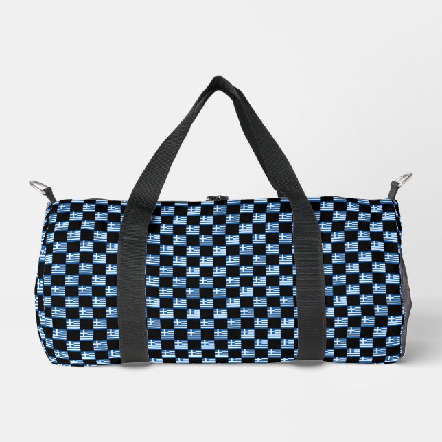 Checkered Greece Flag Pattern  Duffle Bag (Front)