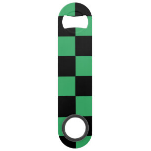 Checkered Green and Black Bar Key