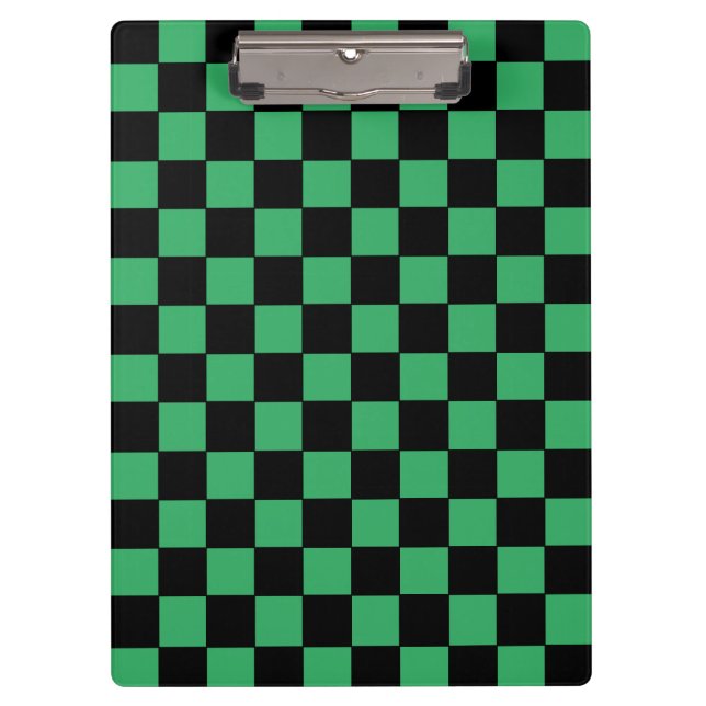 Checkered Green and Black Clipboard (Front)