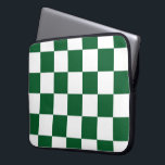 Checkered Green and White Laptop Sleeve<br><div class="desc">Cool simple green and white checkered pattern is made of rows of alternating white and green squares. Feel free to customize the product to make it your own. Digitally created 9000 x 6000 pixel image. Copyright ©2013 Claire E. Skinner, All rights reserved. To see this design on other items, click...</div>