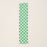 Checkered Green and White Scarf<br><div class="desc">Abstract digital art of green and white squares in a checkered formation.</div>