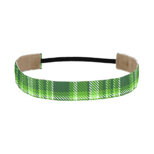 Checkered Green Color Pattern Athletic Headband