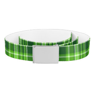 Checkered Green Color Pattern Belt