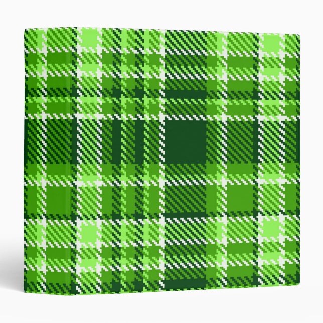Checkered Green Color Pattern Binder (Front/Spine)