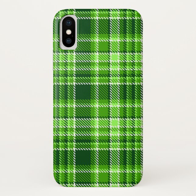 Checkered Green Color Pattern Case-Mate iPhone Case (Back)