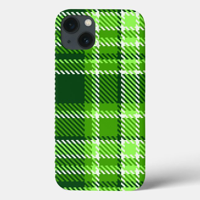 Checkered Green Color Pattern Case-Mate iPhone Case (Back)