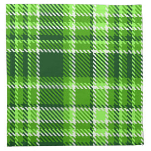 Checkered Green Color Pattern Cloth Napkin
