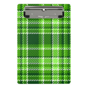 Checkered Green Color Pattern Mini Clipboard