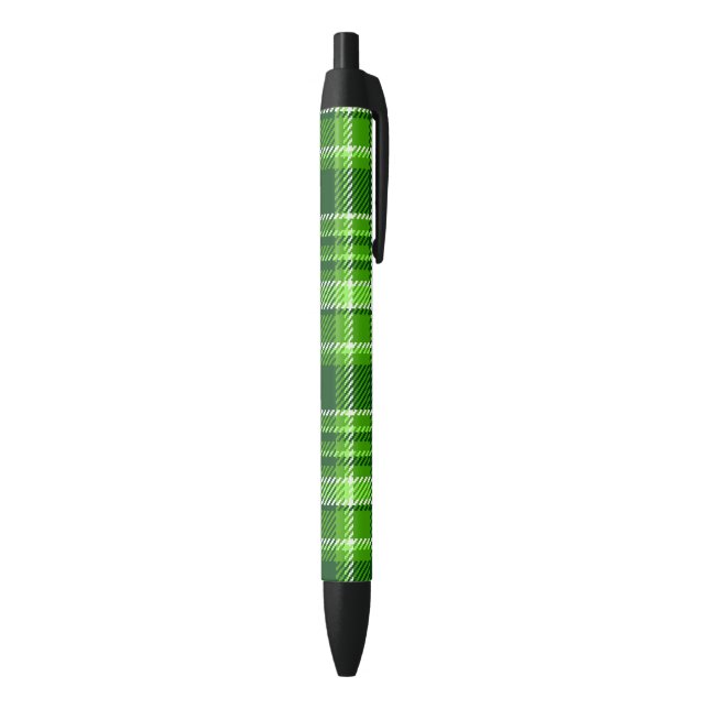 Checkered Green Color Pattern Pen (Bottom (Vertical))