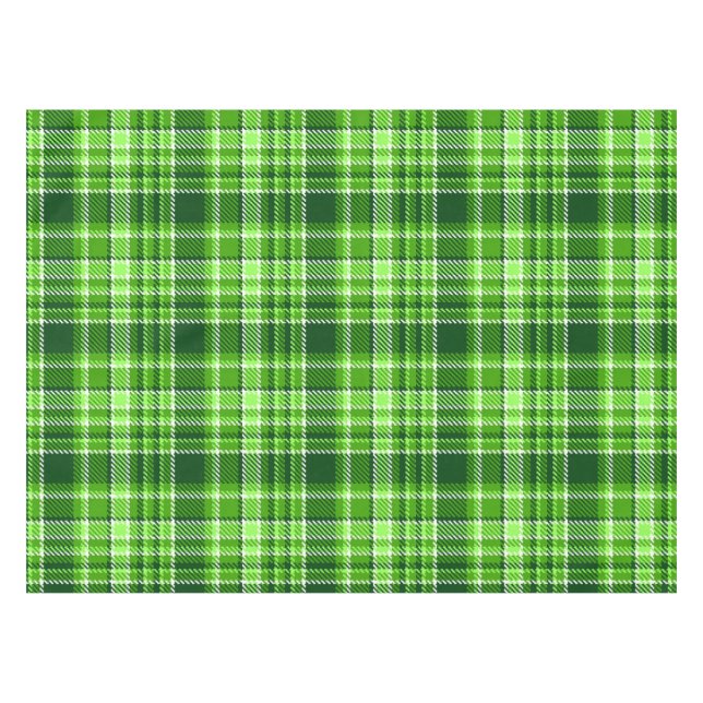 Checkered Green Color Pattern Tablecloth (Front (Horizontal))