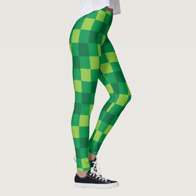 Checkered Green Leggings (Right)