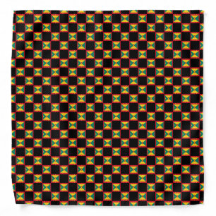 Checkered Grenada Flag Pattern  Bandana