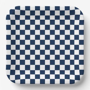 Checkered Halloween Paper Plate