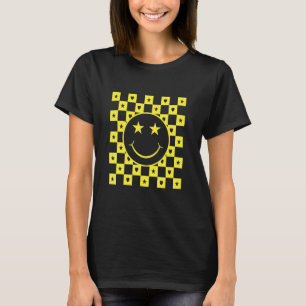 Checkered Happy Smiling Face T-Shirt