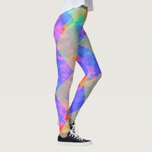 Checkered Harlequin Rainbow Herringbone Colorful  Leggings