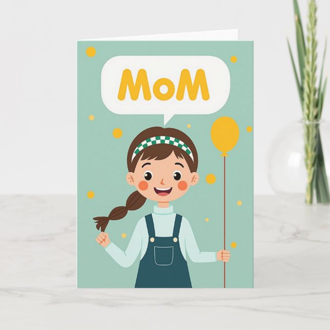 Checkered Headband Mom Card (Front)