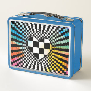 checkered lunch box