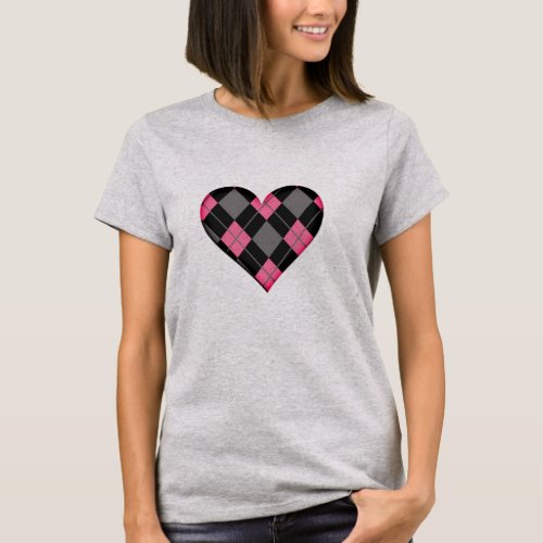 Checkered Heart T_Shirt