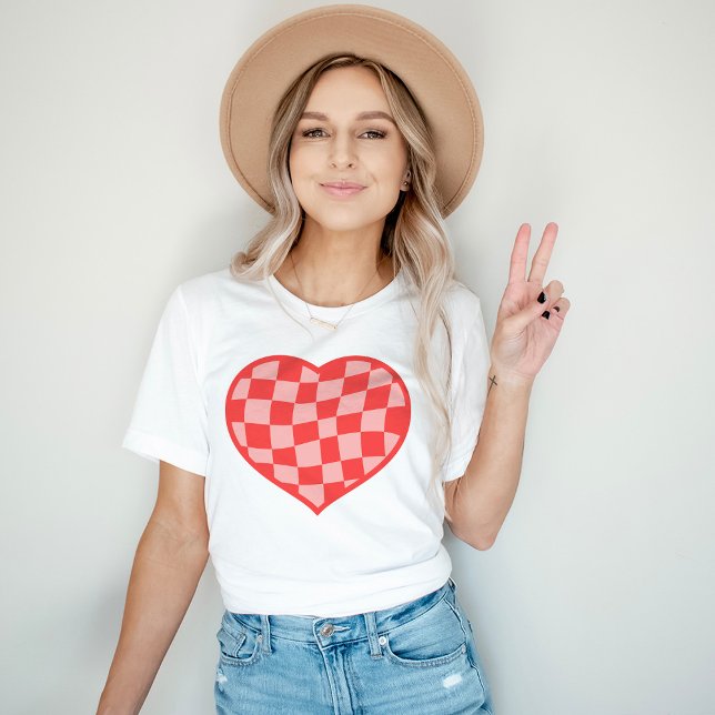 Checkered Heart Valentine's Day Vintage T-Shirt (Creator Uploaded)