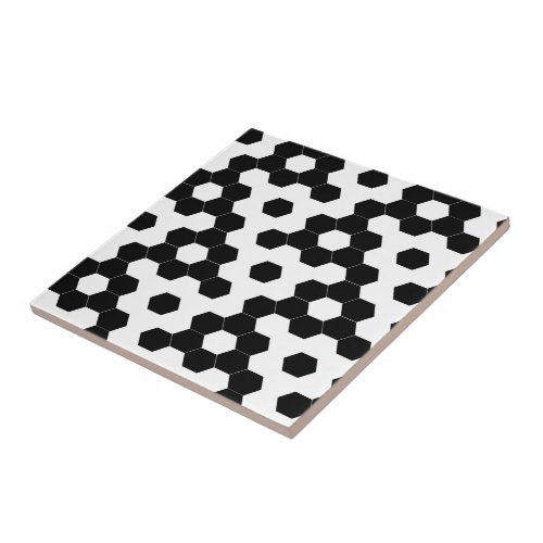 Checkered hexagons tile