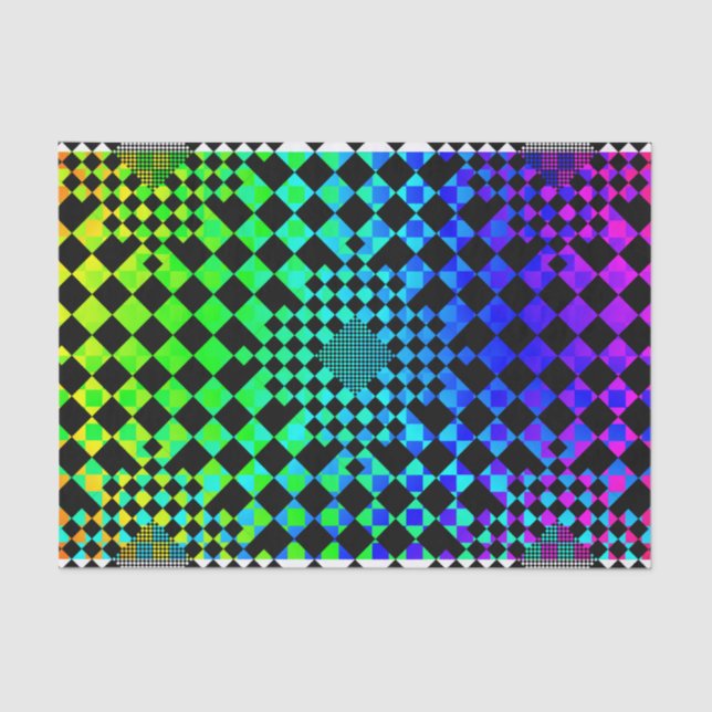 Checkered Illusion by Kenneth Yoncich Tissue Paper (Front)